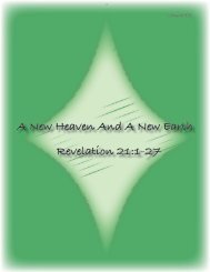 A New Heaven And A New Earth Revelation 21:1-27 - CCQ