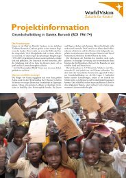 Projektinformation - World Vision