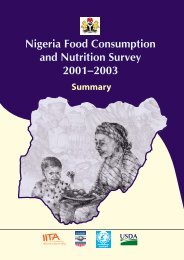 Nigeria food consumption and nutrition survey 2001-2003 - IITA