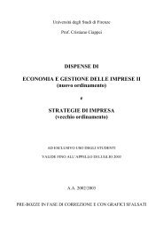 DISPENSE DI ECONOMIA E GESTIONE DELLE IMPRESE II (nuovo ...