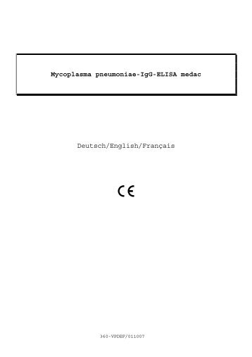 Mycoplasma pneumoniae-IgG-ELISA medac Deutsch/English ...