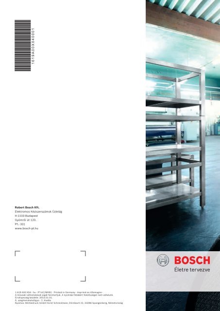 PDF letÃ¶ltÃ©se - Bosch