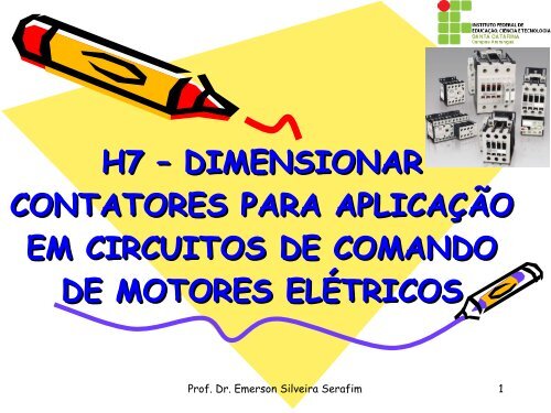 dimensionar contatores para aplicaÃ§Ã£o em circuitos ... - Wiki do IF-SC