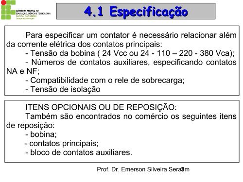 dimensionar contatores para aplicaÃ§Ã£o em circuitos ... - Wiki do IF-SC