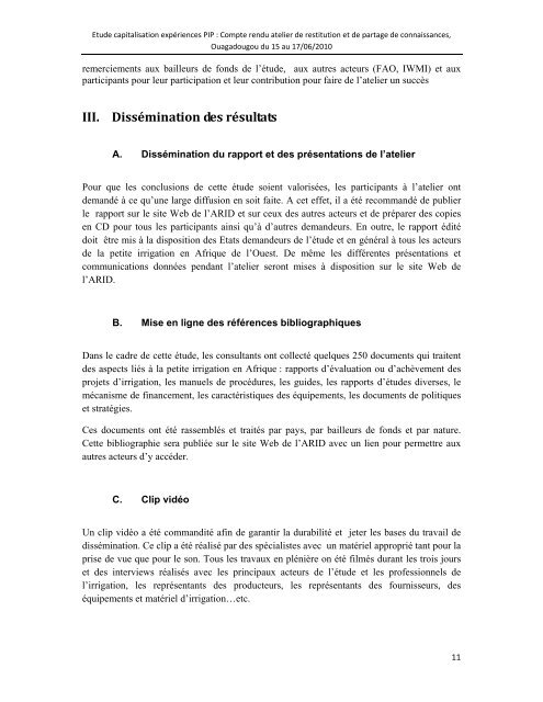 PAGIR : Plan d'Action pour la Gestion Intégrée