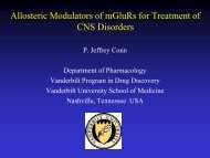 Allosteric Modulators of mGluRs for Treatment of CNS Disorders