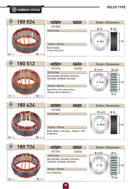 bosch type - Nursan Stator