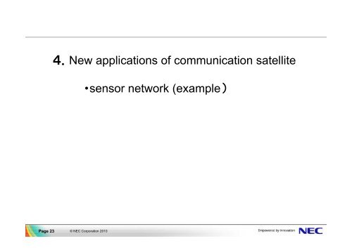 NEC space activities for telecommunication satellite system - APRSAF