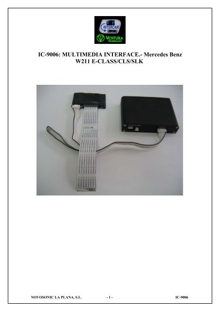 IC-9006: MULTIMEDIA INTERFACE.- Mercedes Benz ... - Novosonic