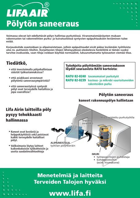 PÃ¶lytÃ¶n saneeraus - Lifa.net