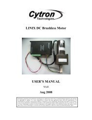 LINIX DC Brushless Motor USER'S MANUAL - Cytron Technologies