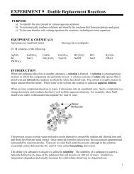 EXPERIMENT 5 - Double Replacement Reactions