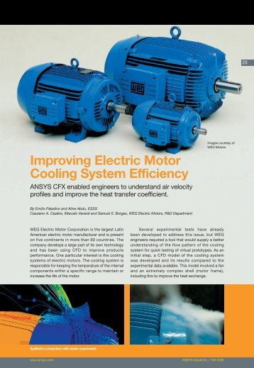 Improving Electric Motor Cooling System Efficiency