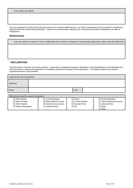 View Application Form - Day in the Life
