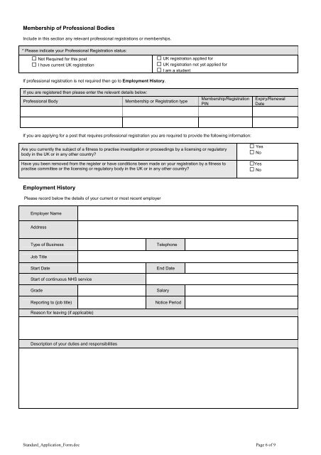 View Application Form - Day in the Life