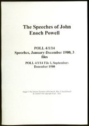 December 1980 - Enoch Powell - The archived speeches