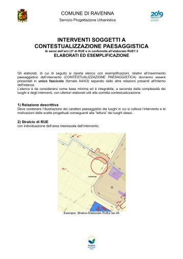 interventi soggetti a contestualizzazione paesaggistica - Comune di ...