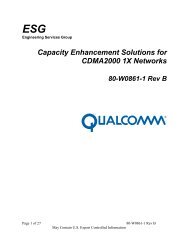 Capacity Enhancement Solutions for CDMA2000 1X ... - Qualcomm