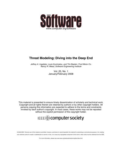 Threat Modeling: Diving into the Deep End - Build Security In