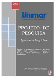 modelo projeto de pesquisa - Unimar