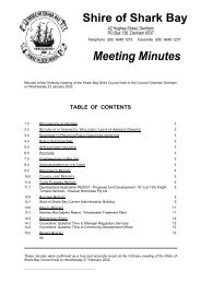 Minutes 23-01-02 - Shire of Shark Bay