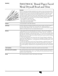 Sheetrock Paper Faced Corner Bead and trims - Usg-me.com