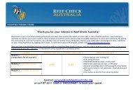 Reef Check Australia Training Course Outline Module 1