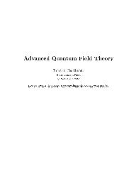 Advanced Quantum Field Theory