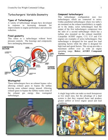 Turbochargers: Variable Geometry - by Gus Wright