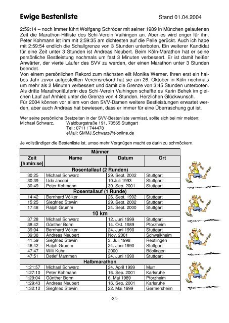 Schi-Verein Vaihingen 2004 - Schi-Verein Stuttgart-Vaihingen