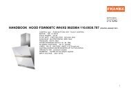 handbook hood fsw908tc wh/xs 9925084 110.0030 ... - Franke PIM