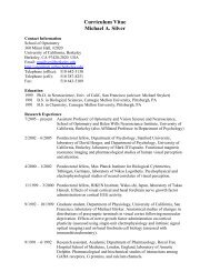 Curriculum Vitae Michael A. Silver - Michael Silver's Lab - University ...