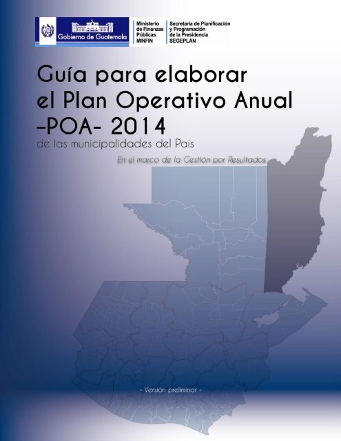 POA 2014 de las municipalidades del PaÃ­s - Segeplan