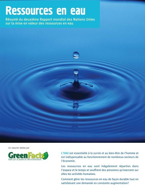 Ressources en eau - GreenFacts