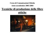 Tecniche di produzione delle fibre ottiche