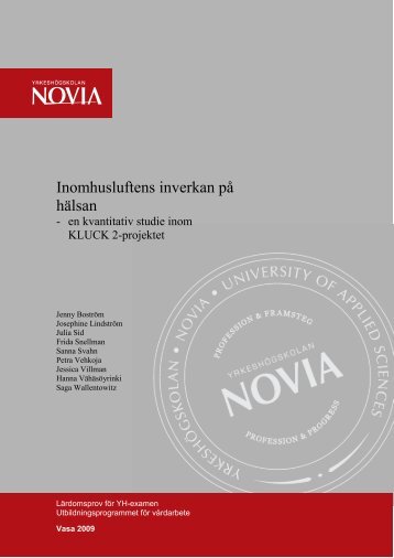 Inomhusluftens inverkan pÃ¥ hÃ¤lsan - YrkeshÃ¶gskolan Novia