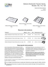 SÃ¡bana Deslizante Tubular Handy, Modelo 100, 110, 120 - Liko