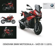 Preuzmite Aktuelni cenovnik BMW motocikala iz ponude. - BMW-a