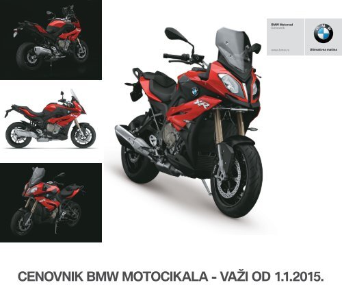 Preuzmite Aktuelni cenovnik BMW motocikala iz ponude. - BMW-a