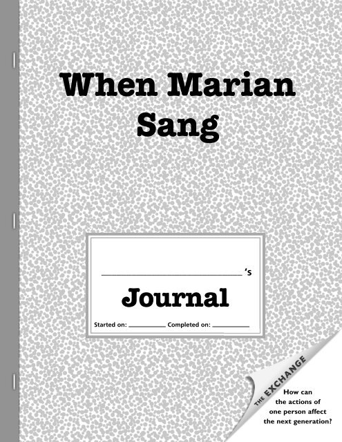 When marian sang summary