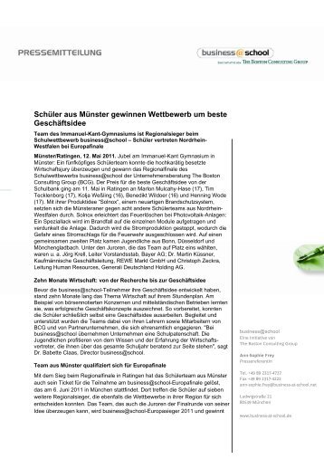 Die Pressemeldung als PDF - business@school