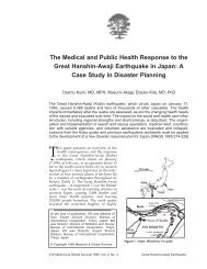 The Medical and Public Health Response to the Great Hanshin ...