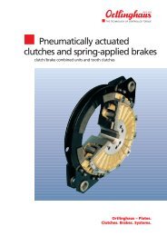 Pneumatically actuated clutches and spring-applied ... - Ortlinghaus
