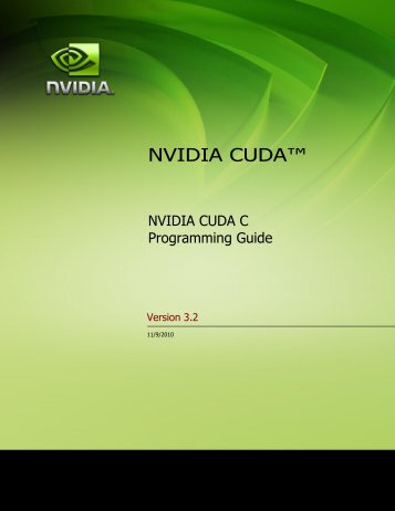 NVIDIA CUDA Programming Guide - SERC - Index of