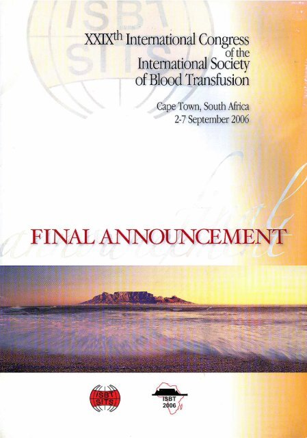 parallel sessions - International Society for Blood Transfusion