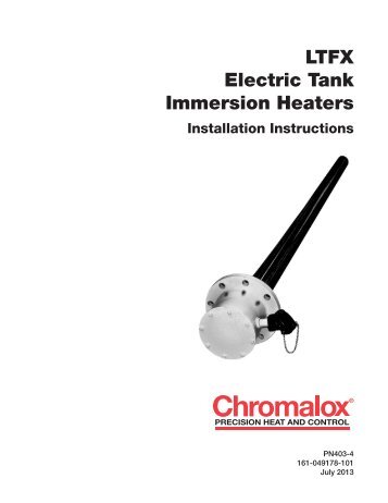 LTFX Installation Manual - Chromalox Precision Heat and Control