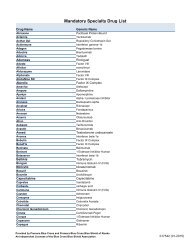 View the Mandatory Specialty Drug List - Premera Blue Cross