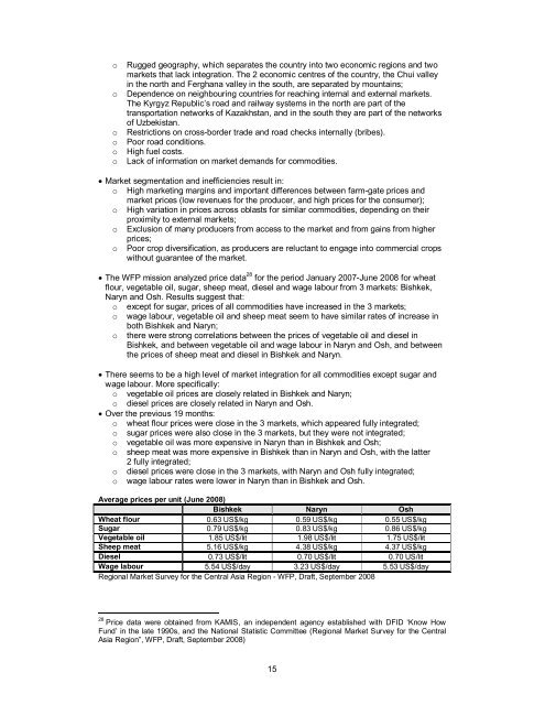 secondary data review on the food security situation in the kyrgyz ...