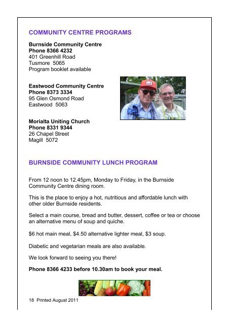 Guide to Services Booklet 2011 FINAL - City of Burnside