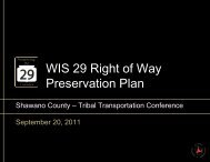 WIS 29 Right of Way Preservation Plan